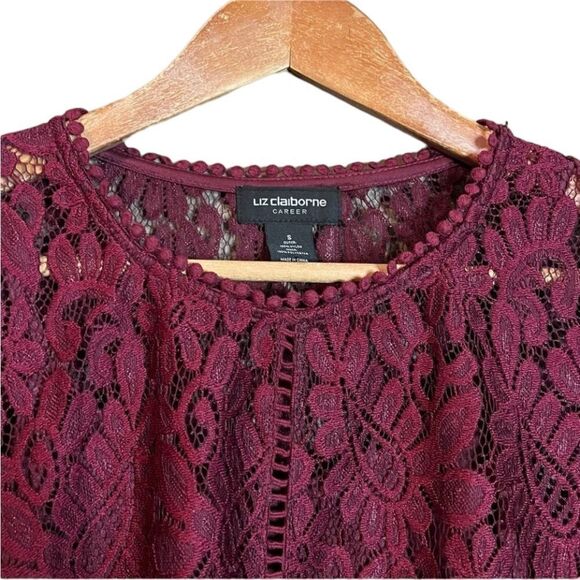NWT! Liz Claiborne lace blouse - Picture 2 of 13